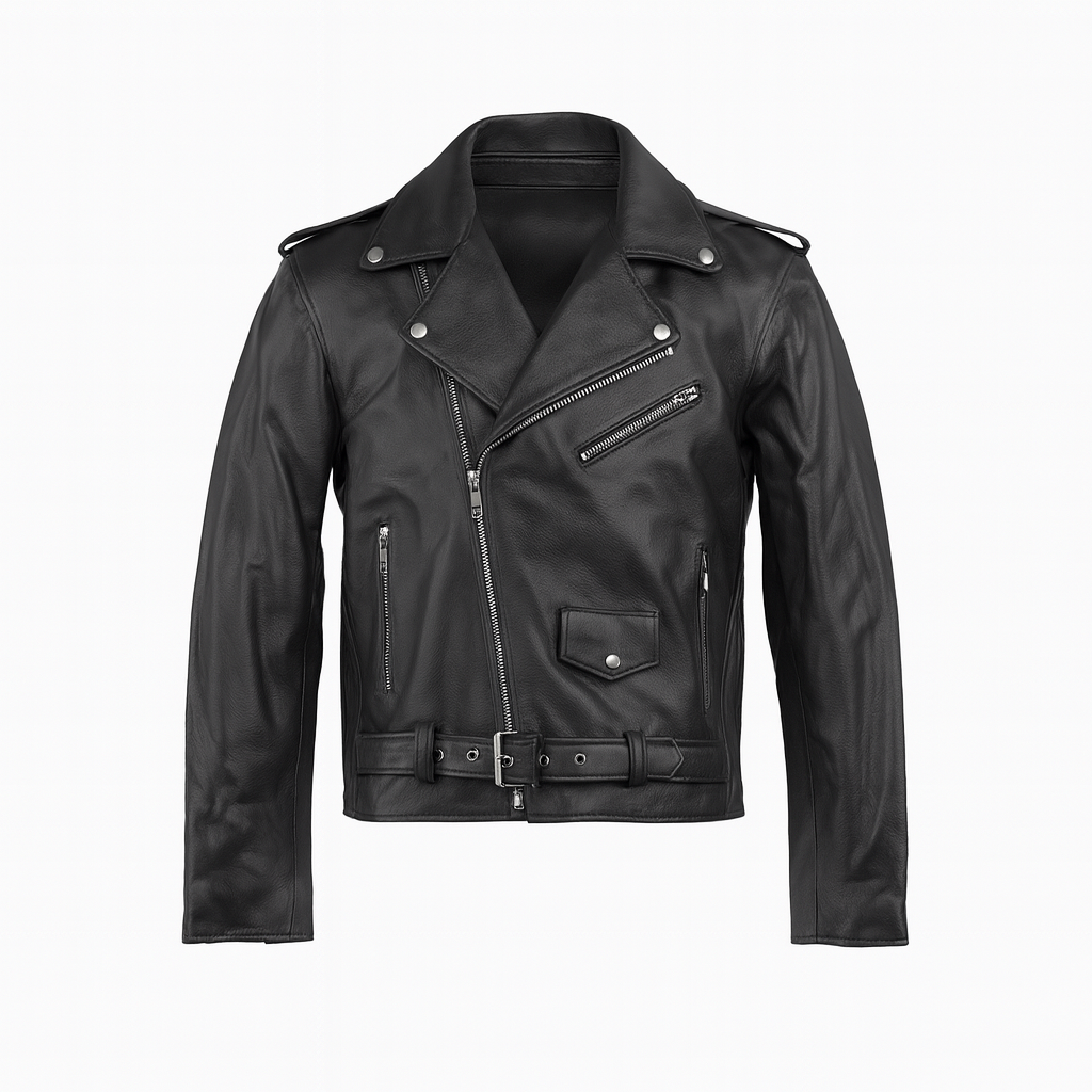 TORQ-X Rebel Moto Leather Jacket - Black