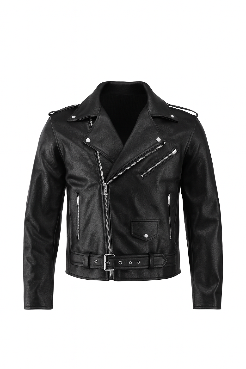 TORQ-X Rebel Moto Leather Jacket - Black