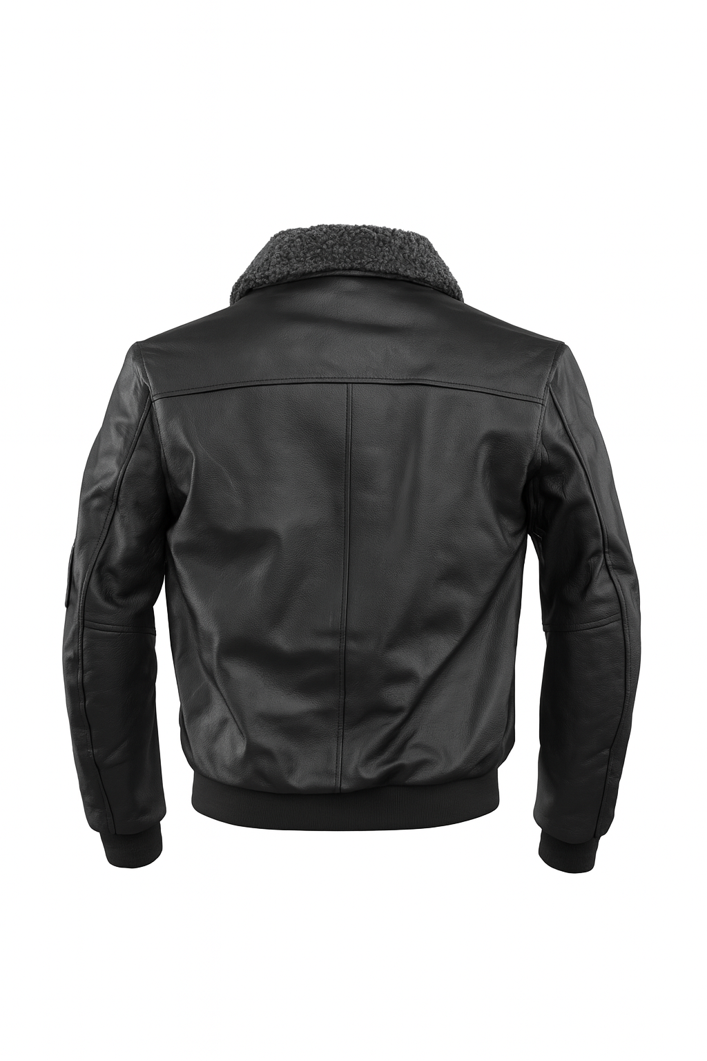 TORQ-X Aviator Flight Leather Jacket - Black