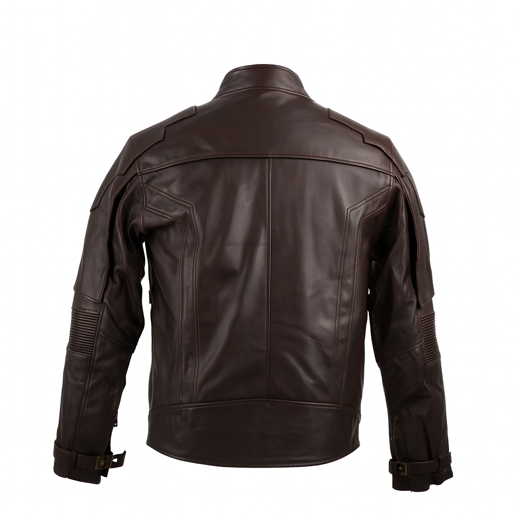 TORQ-X Steampunk Aviator Leather Motorcycle Jacket