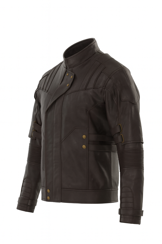 TORQ-X Steampunk Aviator Leather Motorcycle Jacket