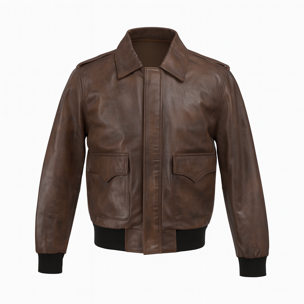 TORQ-X Aviator A-2 Flight Leather Jacket