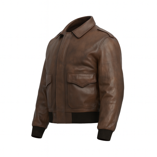 TORQ-X Aviator A-2 Flight Leather Jacket
