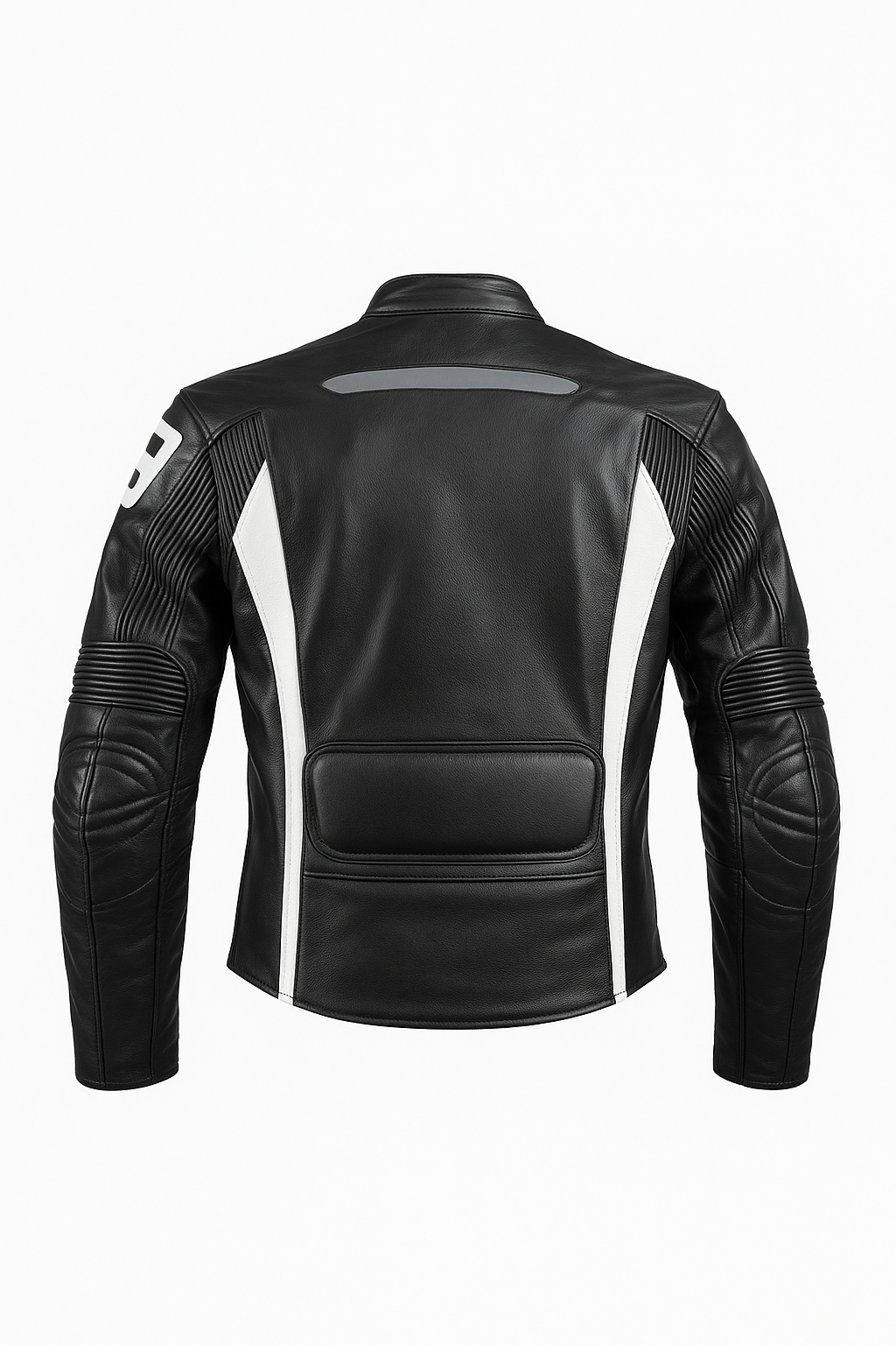 TORQ-X Apex Sport Racing Leather Jacket - Black/White/Grey