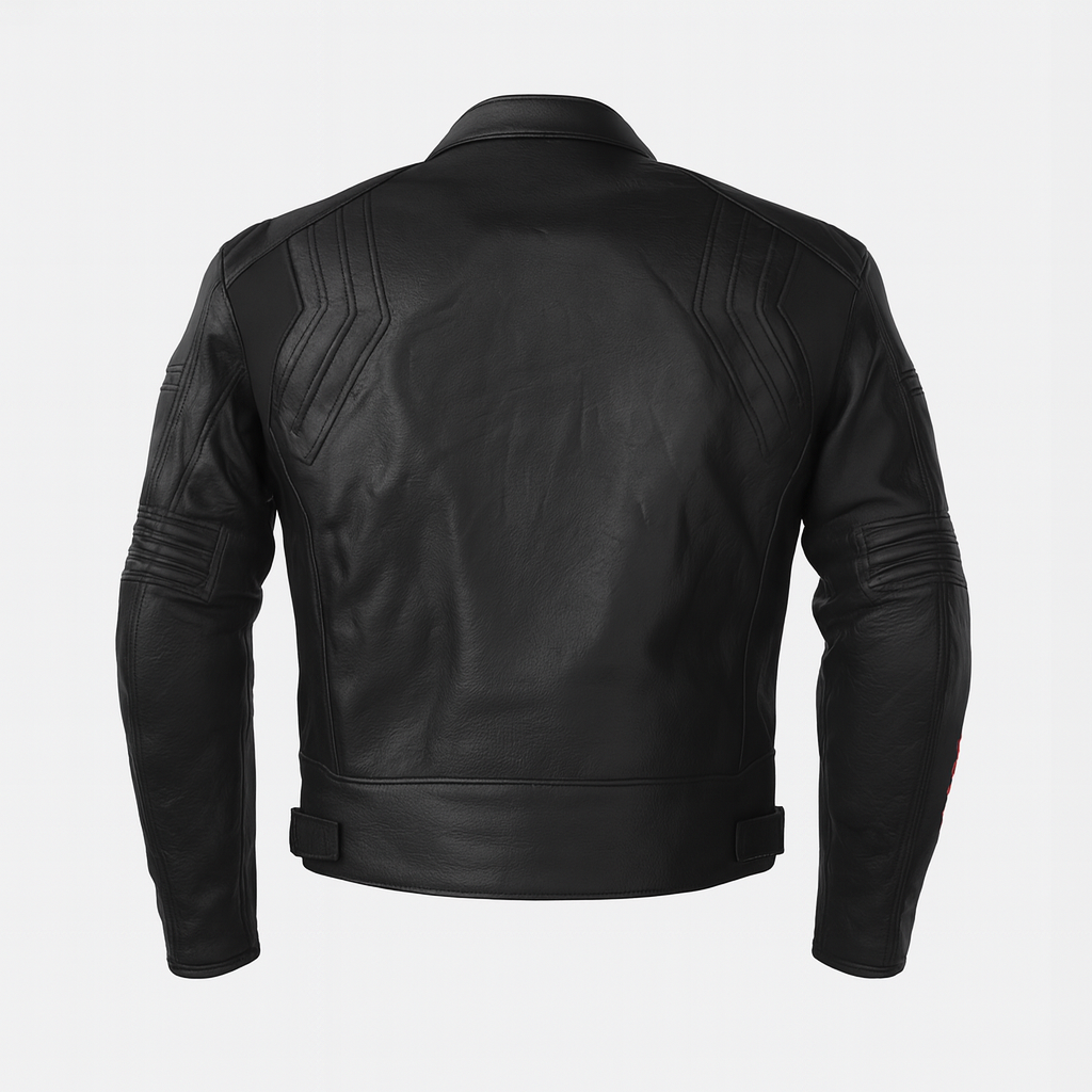 TORQ-X Tactical Armor Leather Jacket - Black