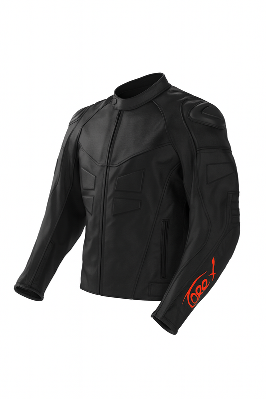 TORQ-X Tactical Armor Leather Jacket - Black