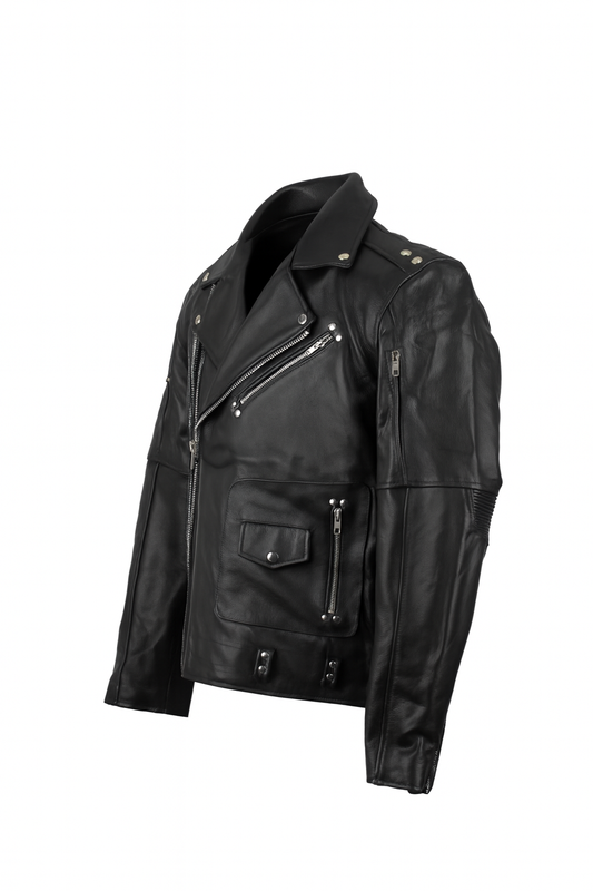 TORQ-X Classic Rider Leather Motorcycle Jacket