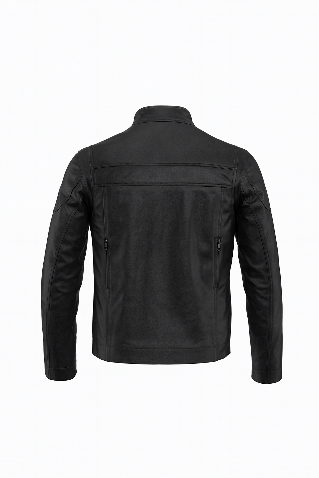 TORQ-X Premium Black Leather Motorcycle Jacket