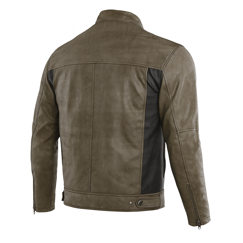 TORQ-X Urban Rider Leather Jacket - Brown Suede