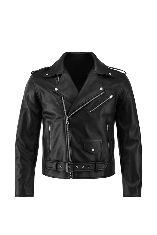 TORQ-X Rebel Moto Leather Jacket - Black
