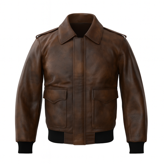 TORQ-X Aviator A-2 Flight Leather Jacket