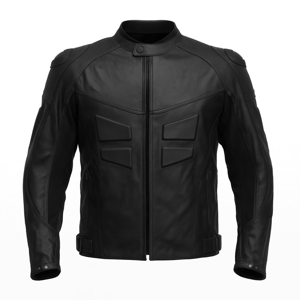 TORQ-X Tactical Armor Leather Jacket - Black