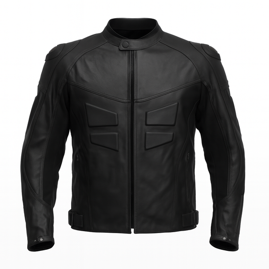 TORQ-X Tactical Armor Leather Jacket - Black
