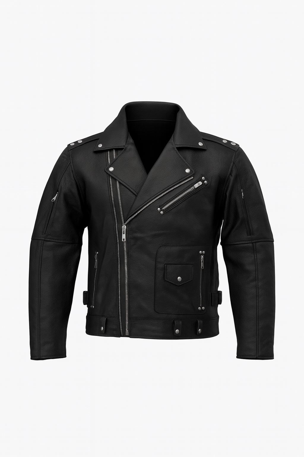 TORQ-X Classic Rider Leather Motorcycle Jacket